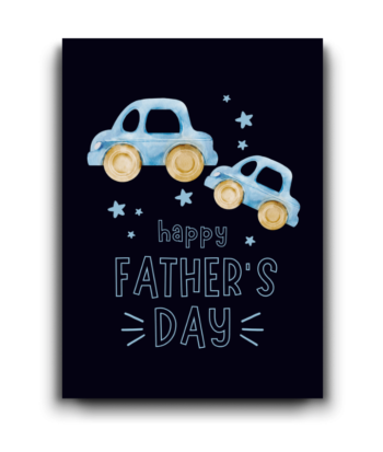 Happy Father’s Day Car Illustration Greeting Card