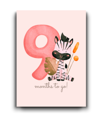 Nine Months to Go – Beautiful Pregnancy Card!