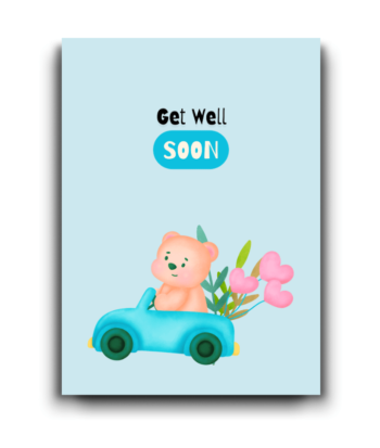 Bear in Car Get Well Soon Gift
