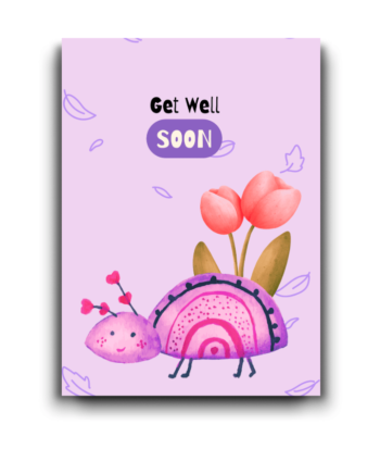 Tortoise Carrying Flower Get Well Soon