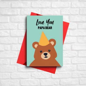 Cute & Heartfelt Papa Bear Card for Dad