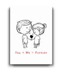 You + Me = Forever – Sweet Love Card