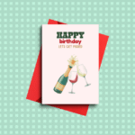 Champagne Bottle & Glass