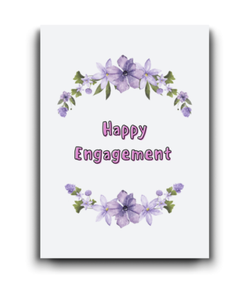 Happy Engagement – Beautiful Floral Card