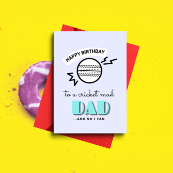 Cricket-Themed Birthday Card for Dad