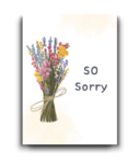 Elegant So Sorry Floral Apology Card