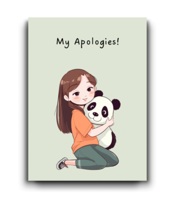 Heartfelt My Apologies Card with Panda Hug