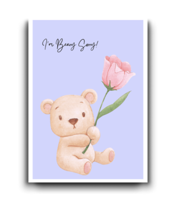 Adorable I'm Beary Sorry Apology Card