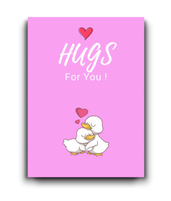 Ducks Hug – Cute & Heartwarming Card