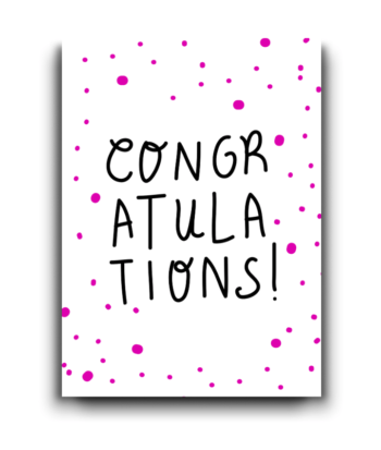 Congratulations Card with Stylish Dotted Background