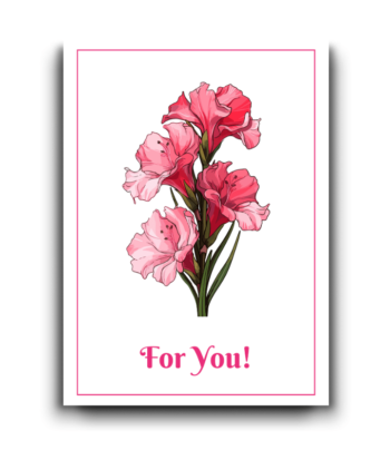 For You Card with Elegant Rose