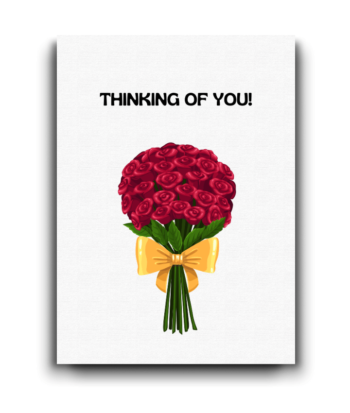 Elegant Thinking of You Rose Bouquet Card