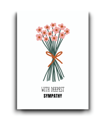 Elegant With Deepest Sympathy Floral Card