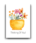 Beautiful Thinking of You Flower Pot Card