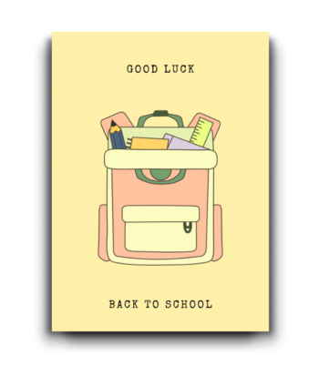 Back to School – Encouraging Good Luck Card