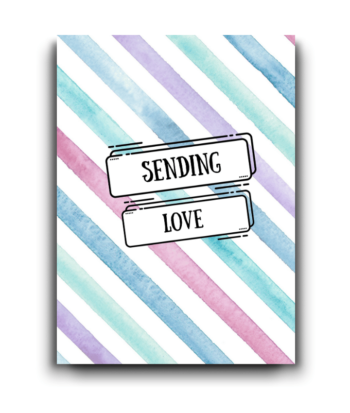 Minimalist Sending Love Greeting Card
