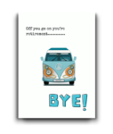 Off You Go! Retirement Card – Fun Van Illustration