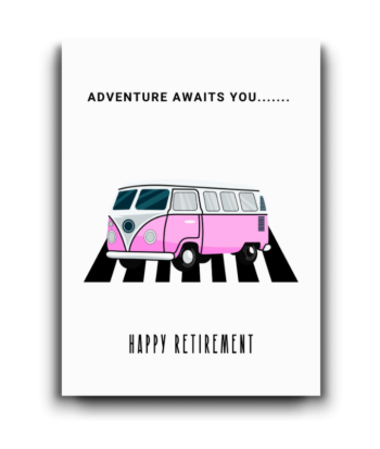 Adventure Awaits You – Fun Retirement Card with Van