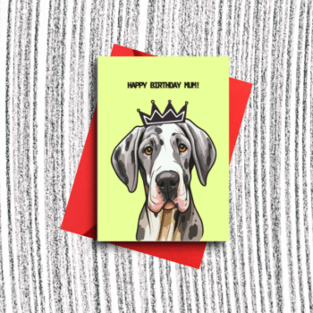 Funny Dog Birthday Card for Mum