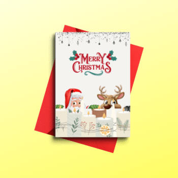 Santa, Deer and Candles