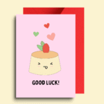 Good Luck Cake with Cherry Card