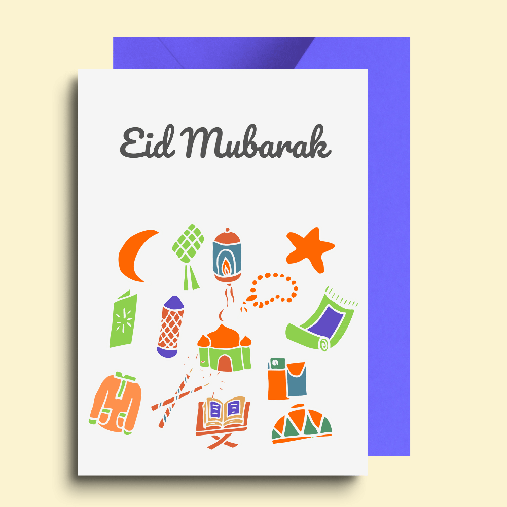 1 Eid Mubarak Blessings Greeting Card - Image 1