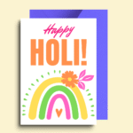 Vibrant Holi Wishes Greeting Card
