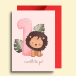 1 Months Pregnant Milestone Card