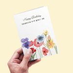 Celebrating With Great Joy – Elegant Birthday Greeting Card - Image 3