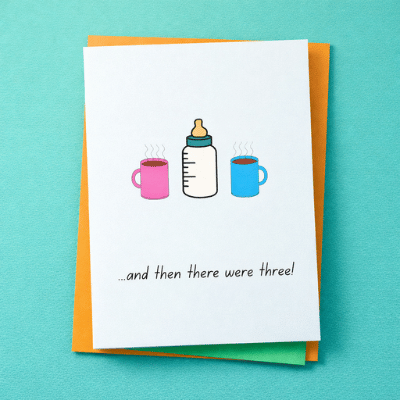 11 New Family of Three Baby Card - Image 1