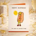 Funny Romantic Sausage Pun Birthday Card - Image 2