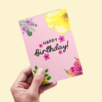 Happy Birthday Floral Greeting Card - Image 3