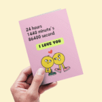 I Love You 24 hrs, 1440 Minutes, 86400 Seconds Greeting Card - Image 2