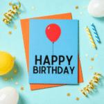 Birthday Card – Red Balloon Design