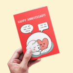 I Luvf You More Than Cheese – Happy Anniversary Greeting Card - Image 2