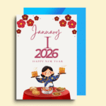 Elegant New Year Greeting Card