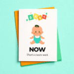 Funny Parenting Teamwork Baby Card