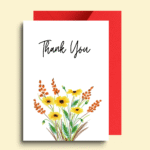 Floral Thank You Card