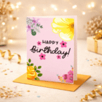Happy Birthday Floral Greeting Card - Image 2