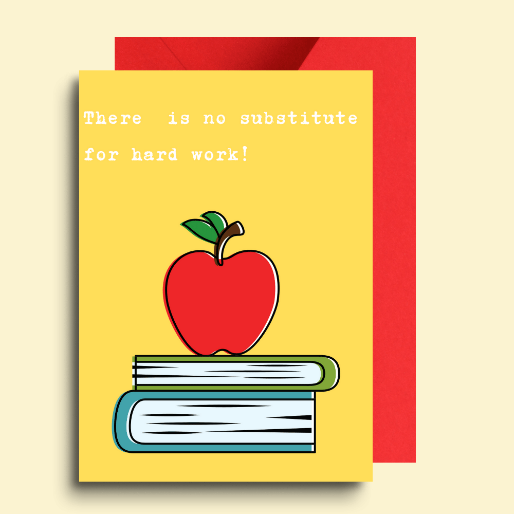 4 Only Hard Work Motivational Card - Image 1