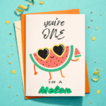 You're One in a Melon – Cute Pun Greeting Card