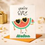 You're One in a Melon – Cute Pun Greeting Card - Image 2