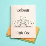 Cute Elephant New Baby Card