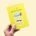 Hap-Bee Birthday Honey – Cute Pun Birthday Greeting Card - Image 3