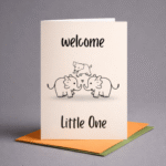 Cute Elephant New Baby Card - Image 2