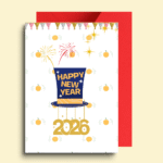 New Year Celebration Greeting Card