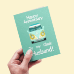 To My Classic Husband – Happy Anniversary Greeting Card - Image 2