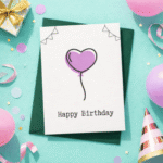 Heart Balloon Birthday Card