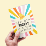 Hip Hip Hooray Fun Birthday Greeting Card - Image 3