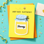 Hap-Bee Birthday Honey – Cute Pun Birthday Greeting Card